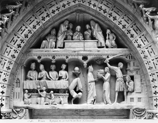 Rouen Cathedral, Reproduction of the Tympanum from the Facade Portal of St. John the Baptist (plaster cast from stone)